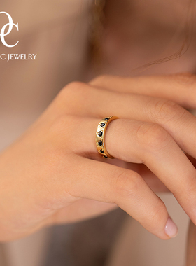 Onchic时尚个性昼与夜戒指女小众设计感轻奢高级食指戒礼物送女友