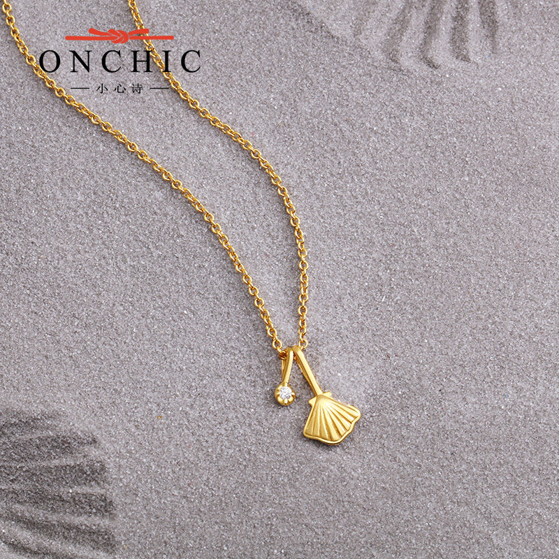 onchic18k金小众纯银女ins锁骨链 onchic项链