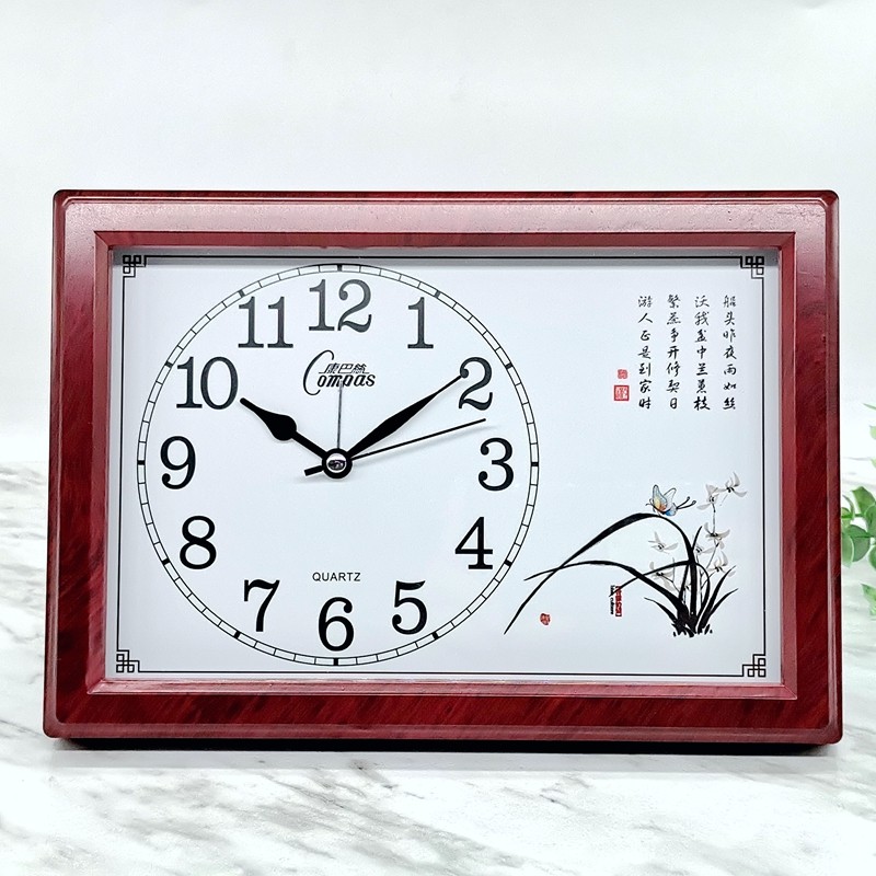 康巴丝静音座钟挂钟客厅钟表座挂两用闹钟居家万年历农历温度座钟,淘宝优惠券,粉丝福利购,淘宝优惠卷