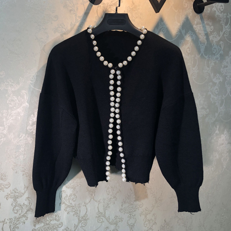 2020秋冬新款小香v领长袖大短外套 誉朵短外套