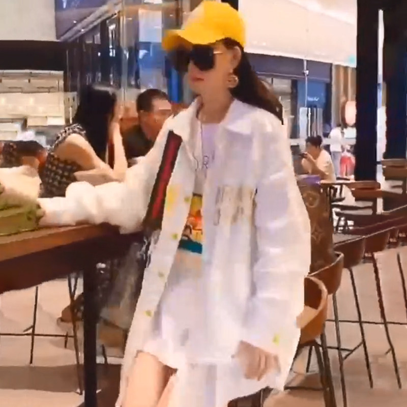 新款2020年春秋假两件欧货大版衬衣 曲貂衬衫