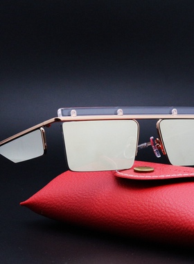 艾米宋Gigi/Bella/Rihanna同款Le Specs墨镜女太阳镜个性镜面方形