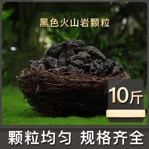 天然黑色火山岩颗粒多肉植物黑山土土水族造景进口盆栽铺面富士砂 - 图1
