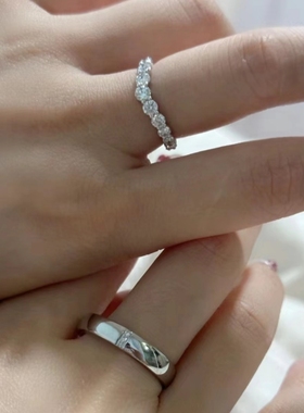 hw情侣s925纯银海瑞温斯顿戒指