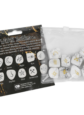 天然水晶卢恩字母wiccarunes