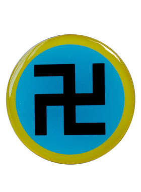 2公分江氏版亚克力万字福太极八卦红黄蓝绿黑边五行图手机贴字粘