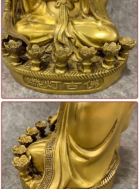 燃灯如来佛像黄铜定光佛七灯五灯新款供奉家用书房桌面工艺品摆件