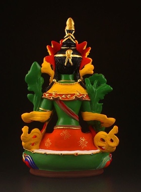 绿度母菩萨多罗观音菩萨藏传小佛像树脂彩绘工艺品佛堂供奉摆件佛