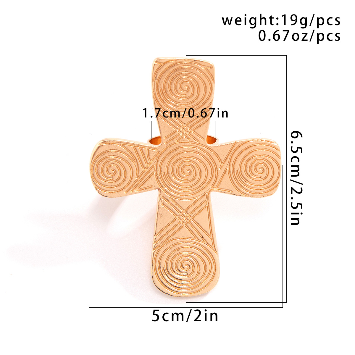 Fashion Pattern Cross Ring Jewelry 时尚甜酷风爱心戒指指环女 - 图3