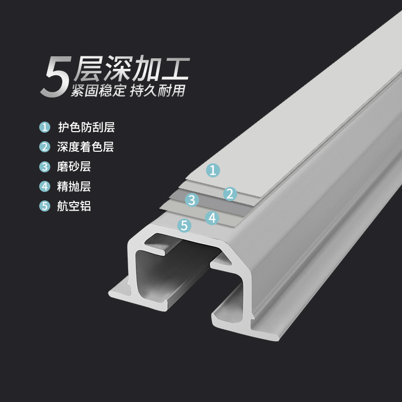 隐形窗帘轨道嵌入式滑轮滑轨顶装铝合金内嵌式静音滑道预埋超薄-图2