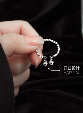 气质百搭S925银开口戒指