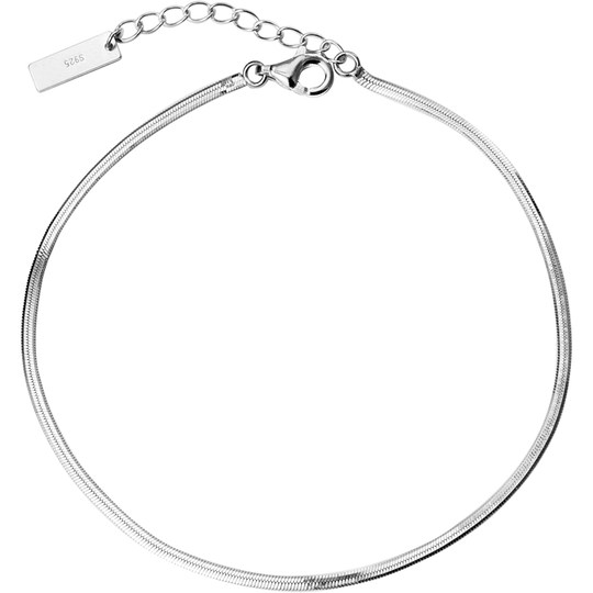 S925 Sterling Silver Snake Bone Chain Women's Ankle Chain