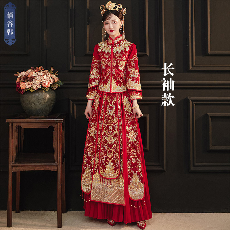 秀禾服2020新款中式新娘服结婚婚纱 俏谷韩旗袍