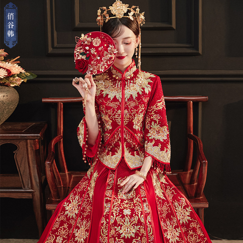 秀禾服2020新款中式新娘服结婚婚纱 俏谷韩旗袍