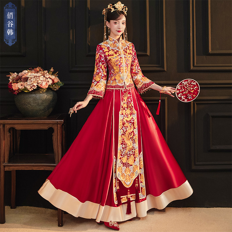 秀禾服2020新款秋季龙凤褂中式婚纱 俏谷韩旗袍