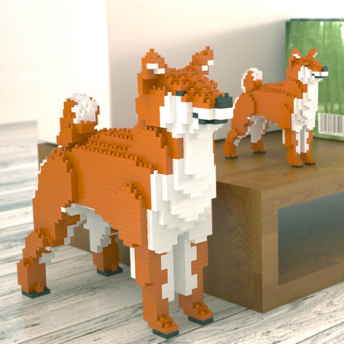 JEKCA积卡柴犬积木益智玩具摆件巨大型拼装玩具开业新居生日礼物 - 图2
