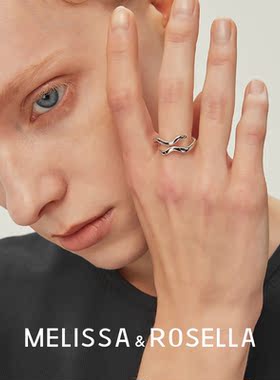 情侣铜镀18K金简约冷淡风戒指