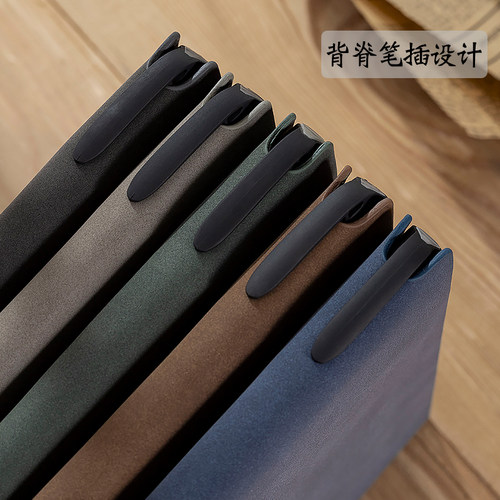 加厚笔记本子a5复古商务记事本简约大学生羊巴皮软皮高档精致会议工作记录本办公用日记本批发定制可印logo - 图1