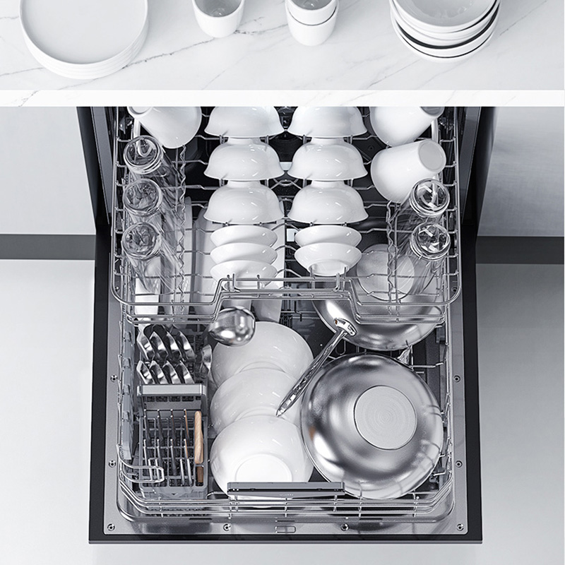 华帝e7嵌入式全自动家用刷碗洗碗机 华帝新适时洗碗机