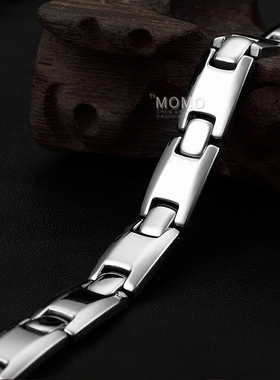 钛钢金属抗疲劳防静电能量锗手链