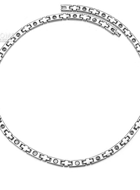 日本MOMO磁疗保健磁石项链纯钛项圈颈椎磁疗颈椎钛项圈降血压头晕