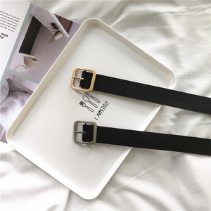 凹造型pu方扣腰带