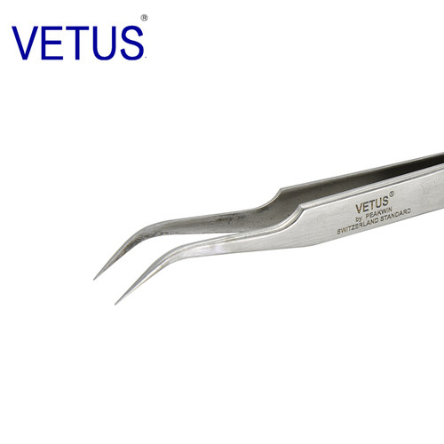 VETUS 不锈钢高精密镊子TS-15（116mm）防磁防酸碱镊子 钟表维修 - 图2