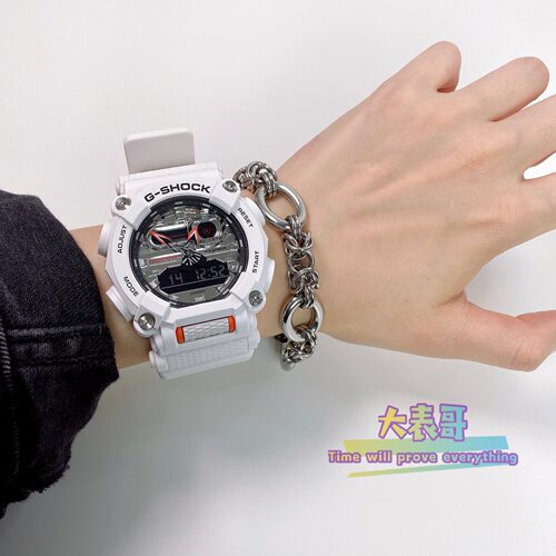 卡西欧G-SHOCK工业风多彩运动电子表防水手表男女GA-900AS-7ATS-6 - 图0