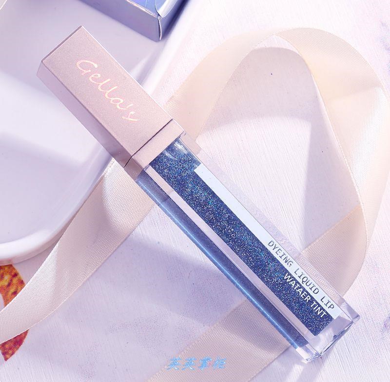 珠光唇釉 星空滋润染唇液持久保湿 人鱼姬微口红鎏金变色唇彩唇。 - 图0