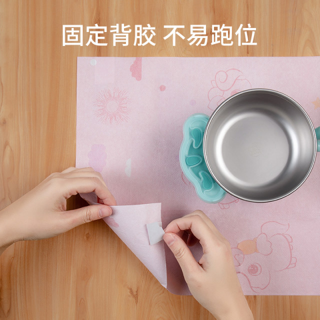 Baby disposable placemats independently packaged with waterproof and absorbent water