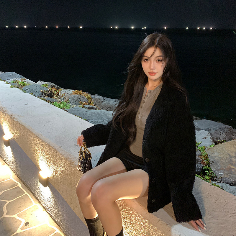 alex stevens 颗粒绒羊羔毛短款外套女冬季加厚宽松毛毛外套皮草,淘宝优惠券,粉丝福利购,淘宝优惠卷