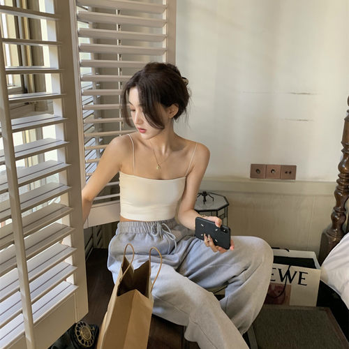 26夏季细带吊带背心打底衫内搭ins欧美风外穿无钢圈带胸垫抹胸女 - 图3