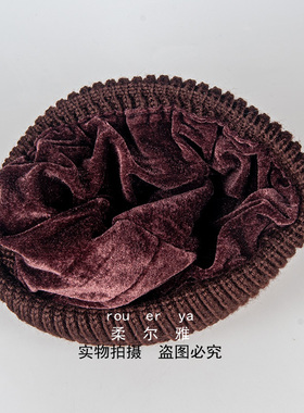 手工针织毛线帽女中老年人帽