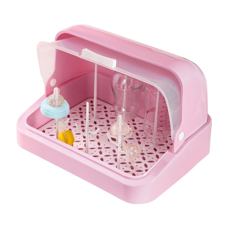 新生婴儿放奶瓶餐具收纳箱带盖防尘宝宝沥水架儿童辅食用品收纳盒,淘宝优惠券,粉丝福利购,淘宝优惠卷