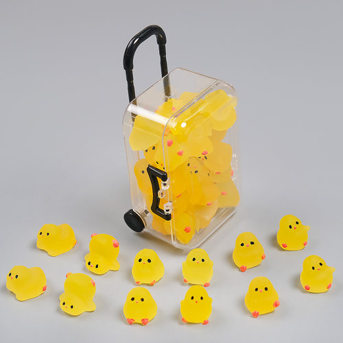 夜光小鸡饰品配件可爱创意车载饰品摆件幼儿园礼物学生奖励小礼品 - 图1