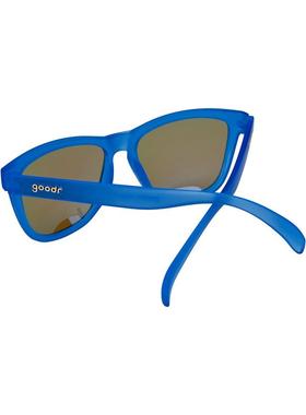 代购Goodr男女太阳镜防滑抗刮偏振UV400防护蓝色曲面框轻量