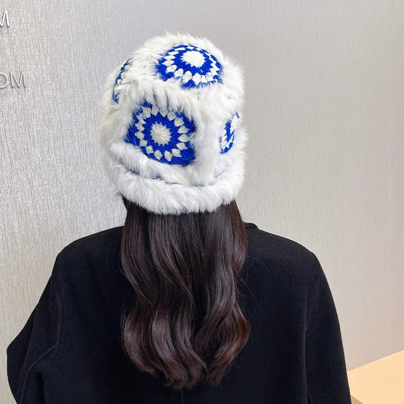 兔毛针织毛绒帽子女冬季毛茸茸虎头醒狮渔夫帽可爱显脸小毛线盆帽,淘宝优惠券,粉丝福利购,淘宝优惠卷