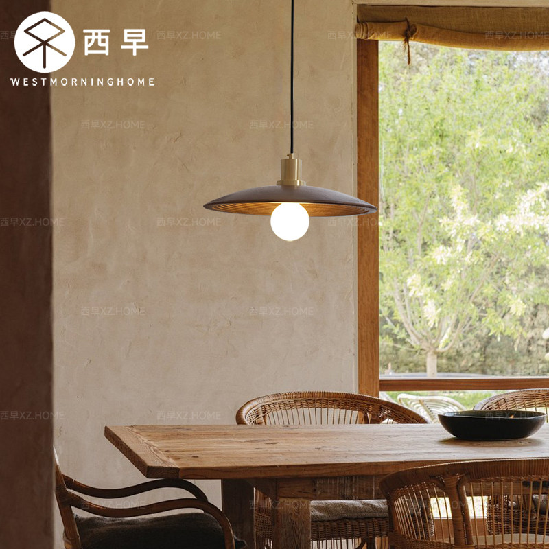 法式复古餐厅灯吊灯新中式日式侘寂风中古吧台实木餐桌吊线飞碟灯,淘宝优惠券,粉丝福利购,淘宝优惠卷