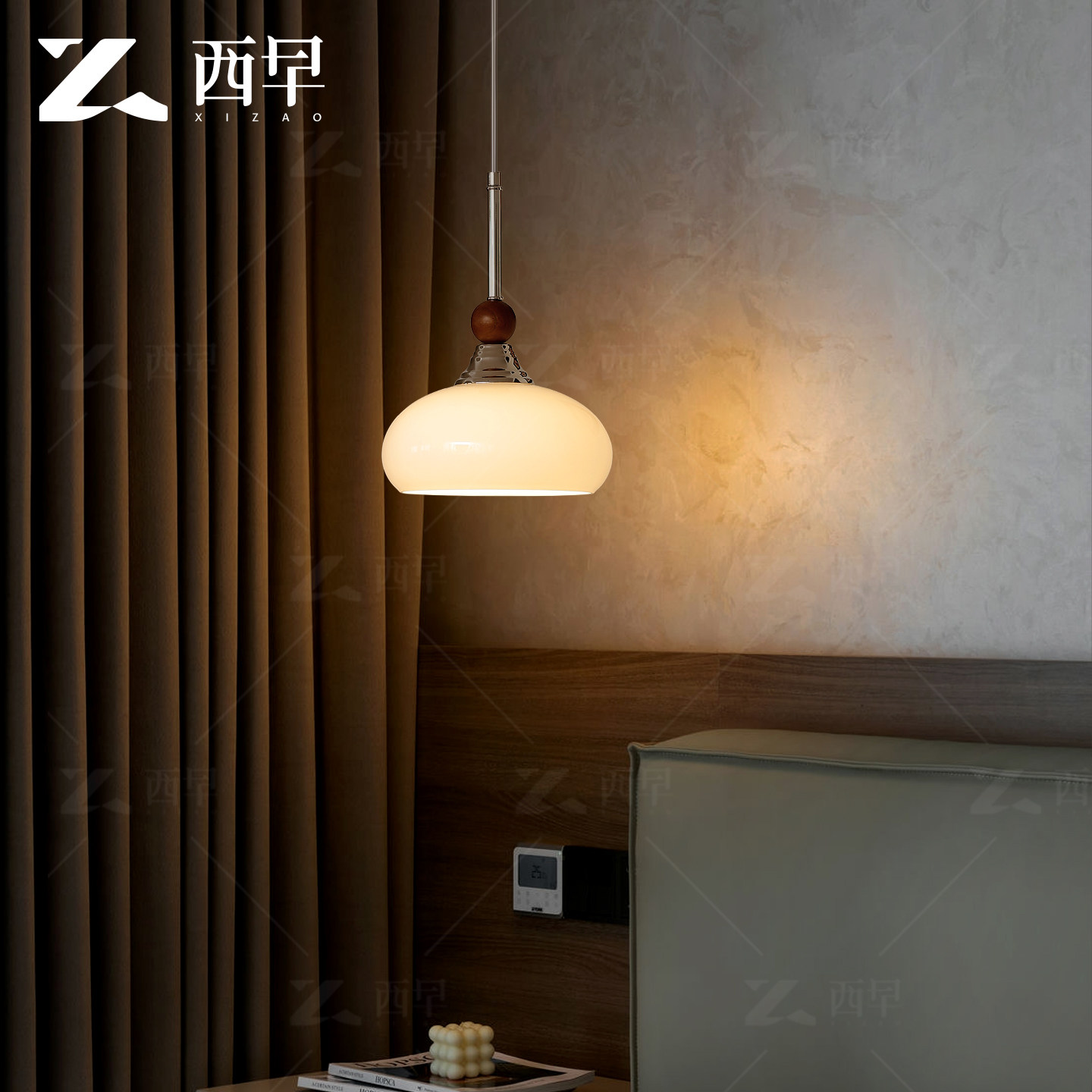 泡芙 法式复古床头吊灯餐厅吧台过道卧室书房包豪斯奶油风小吊灯,淘宝优惠券,粉丝福利购,淘宝优惠卷