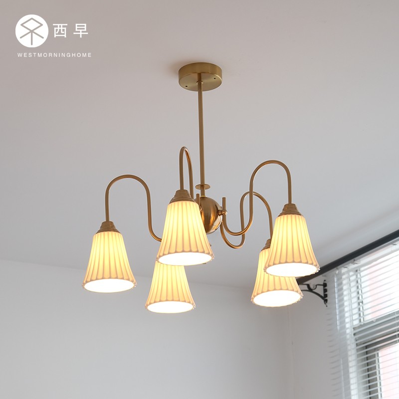 西早 artdeco中古现代简约陶瓷卧室吊灯 美式法式洋房客厅餐厅灯,淘宝优惠券,粉丝福利购,淘宝优惠卷