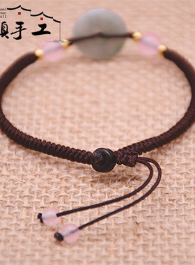 成品手绳金刚结脚链国风玉石定制