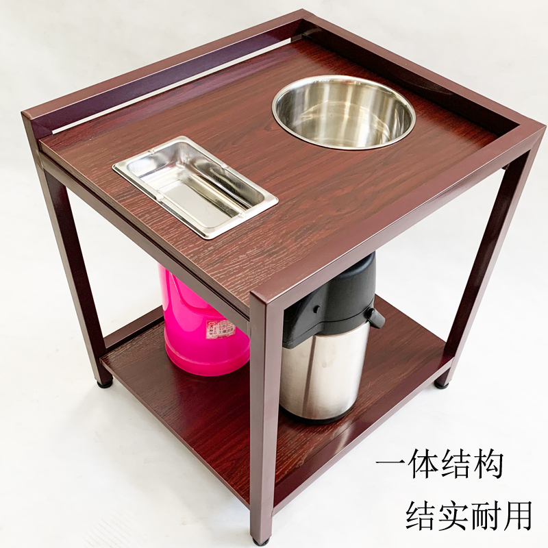 麻将机茶几双层加厚麻将桌边角几茶楼棋牌室茶几专用茶水架免安装 - 图3