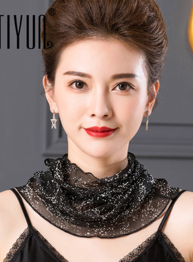 夏季100%真丝护颈护脸防晒面罩女