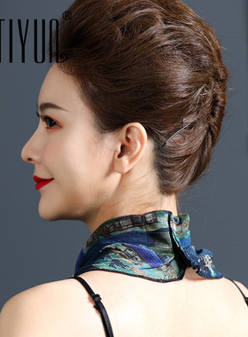 缇蕴夏季防晒暗扣围巾三角围脖女