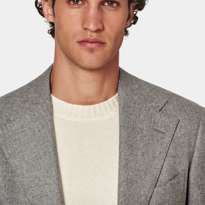 25秋冬新品SUITSUPPLY-Roma灰褐色羊毛法兰绒男士西装上衣,淘宝优惠券,粉丝福利购,淘宝优惠卷