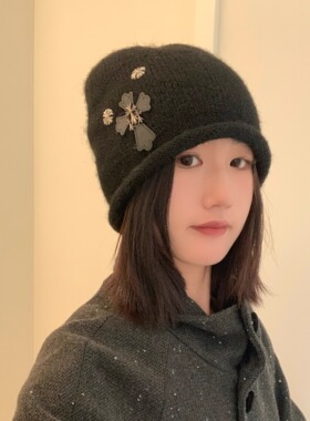 格格巫美式秋冬新款针织帽