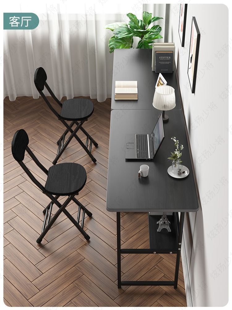 电脑桌台式小型卧室桌子家用学习桌书桌简约现代办公桌靠墙长条桌 - 图2