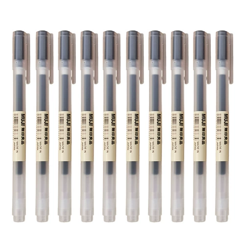 Muji, японские канцтовары, гель, чернила, ручка-роллер, комплект для школьников и студентов, пенал, 0.38/0.5мм