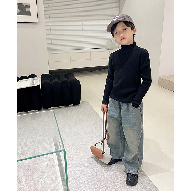 霖霖妈童装男童针织打底衫冬季儿童毛衣半高领冬款男宝宝冬装毛线,淘宝优惠券,粉丝福利购,淘宝优惠卷