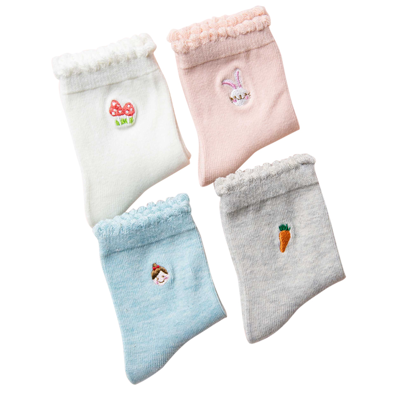 caramella卡拉美拉专卖店caramella宝宝袜春秋纯棉男女童纯色棉袜中筒袜新生儿袜婴儿袜子2